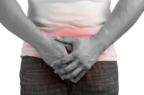 Pain in the perineum with prostatitis