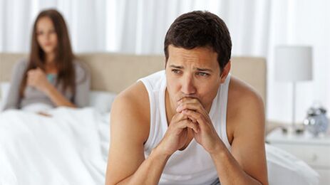 Problems in a person's bed due to prostatitis